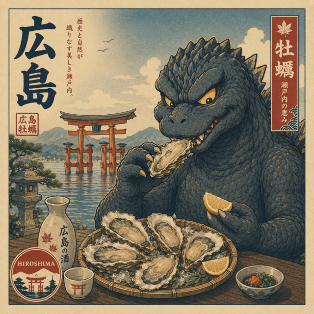 Hiroshima Kaiju Oyster Graphic Tee