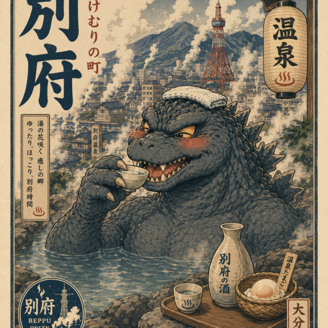 Beppu Kaiju Onsen Graphic Tee