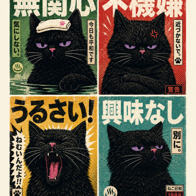 Four Moods Black Cat Graphic Tee