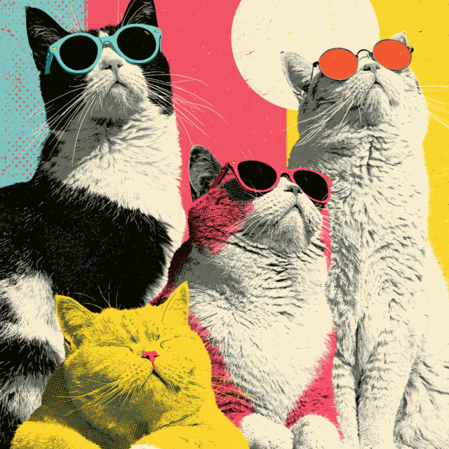 Pop Cat Crew Graphic Tee