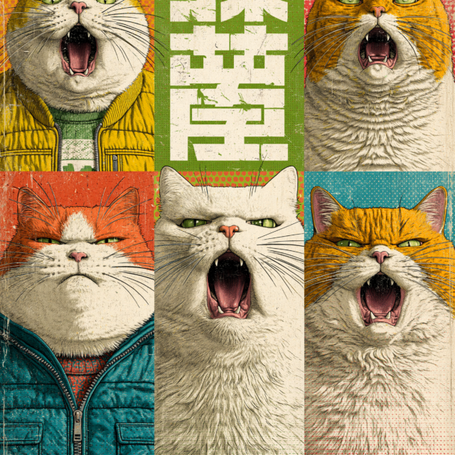 Six Faces Cat Graphic Tee