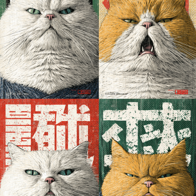 Cat Quartet Poster Graphic Tee